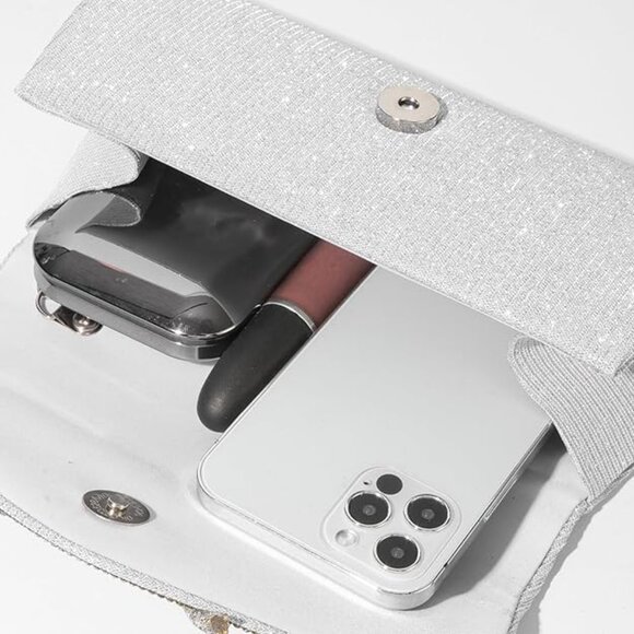 Neiman Marcus Sparkling Rhinestone Bow Shoulder Bag - Picture 5 of 8